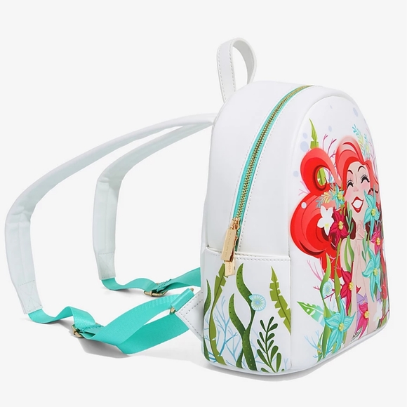 Danielle Nicole Disney The Little Mermaid Ariel Floral Mini Backpack - Picture 3 of 10